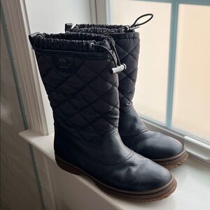 Coach Samara Quilted Black Winter Boots 8.5